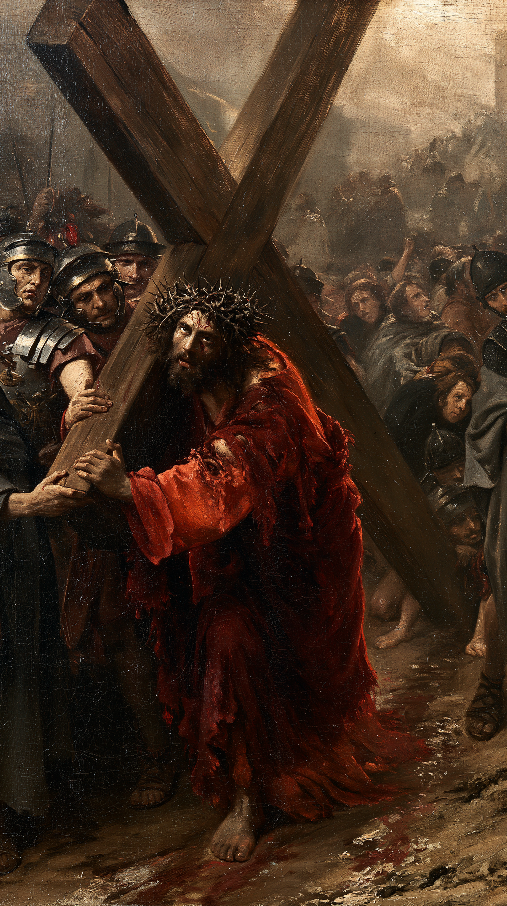 Le Chemin de croix — Rouge du sacrifice · Portrait n° 6 — aperçu de la finition sélectionnée