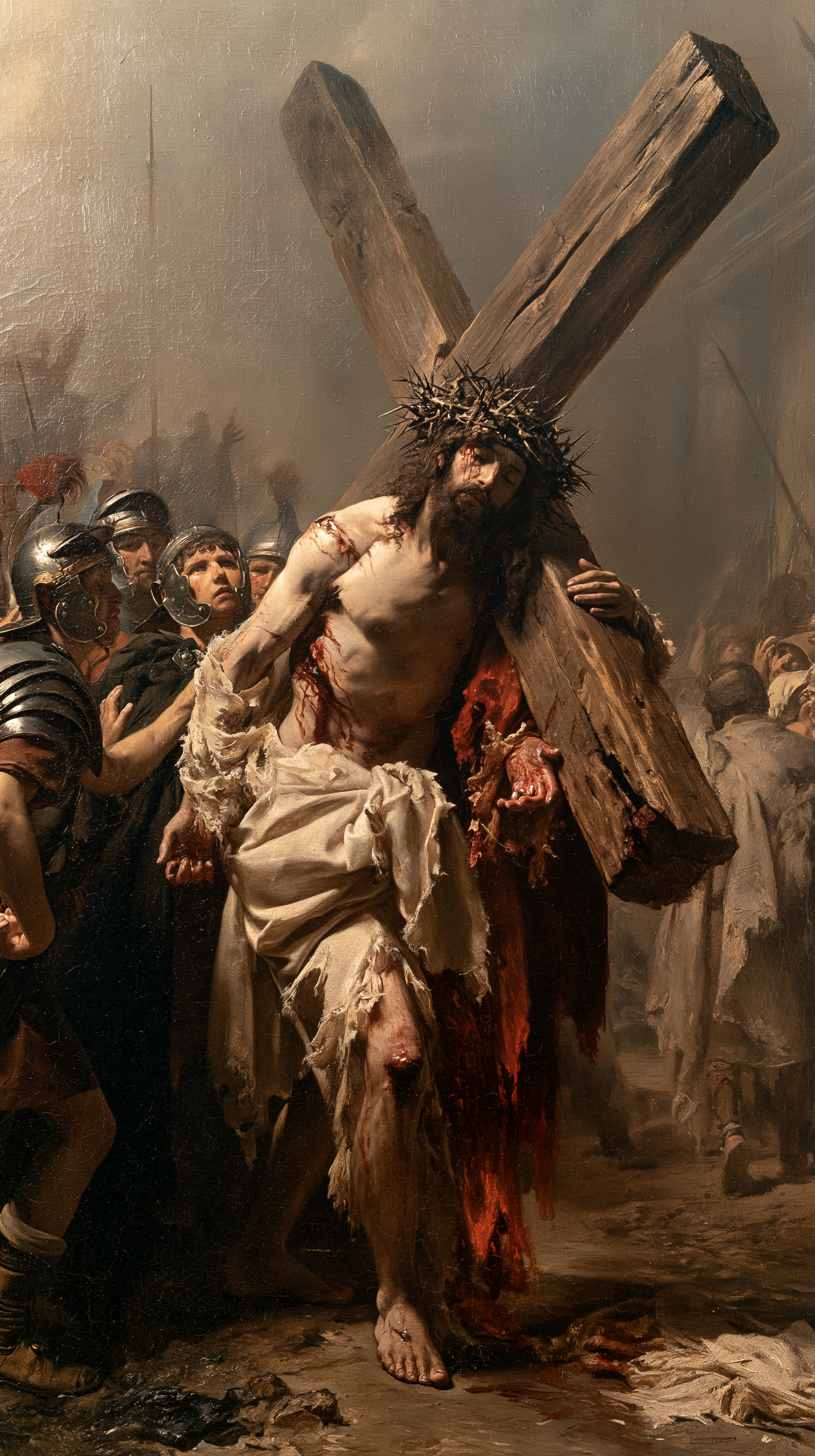 Le Chemin de croix — Rouge du sacrifice · Portrait n° 7 — aperçu de la finition sélectionnée