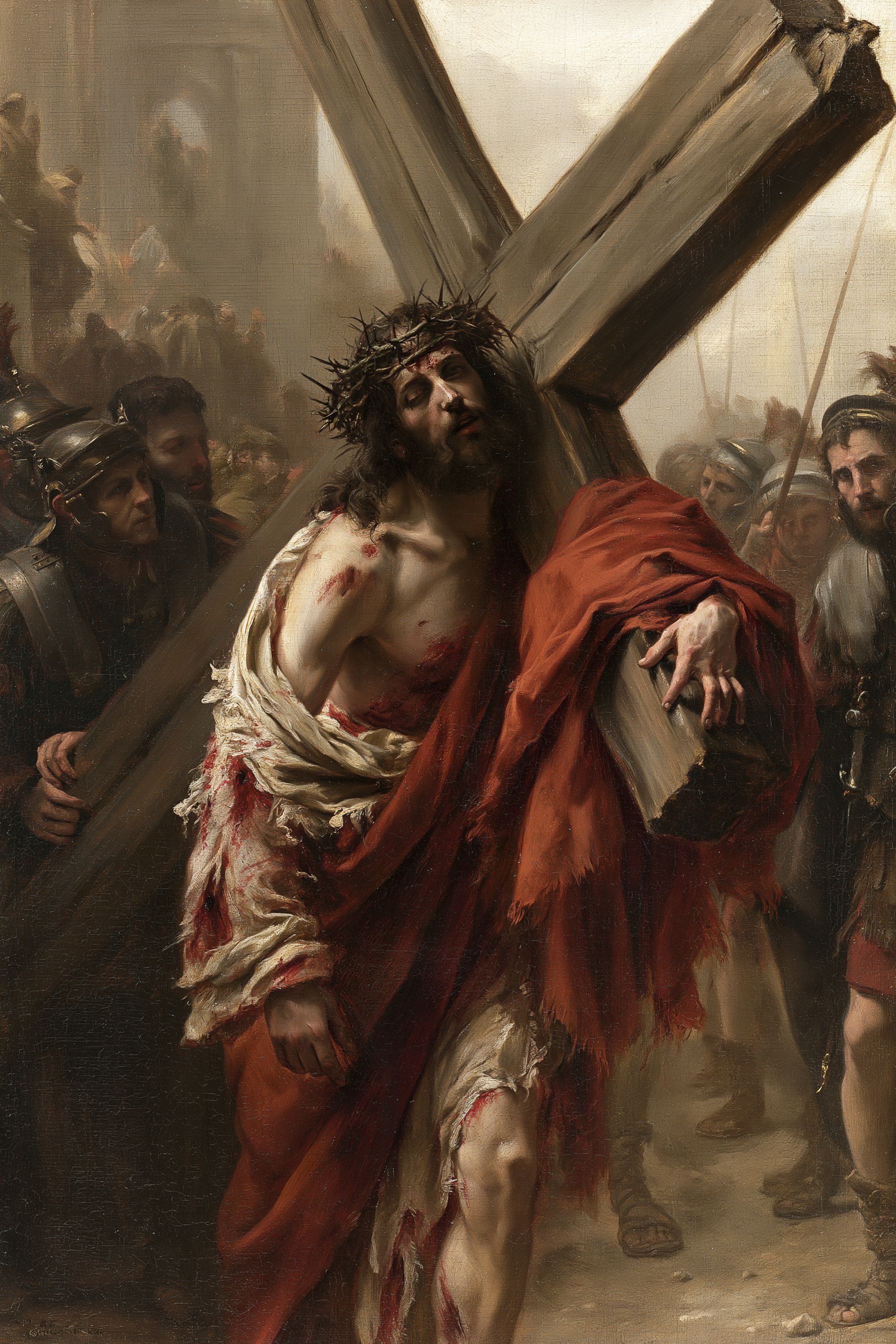 Le Chemin de croix — Rouge du sacrifice · Portrait n° 10 — aperçu de la finition sélectionnée
