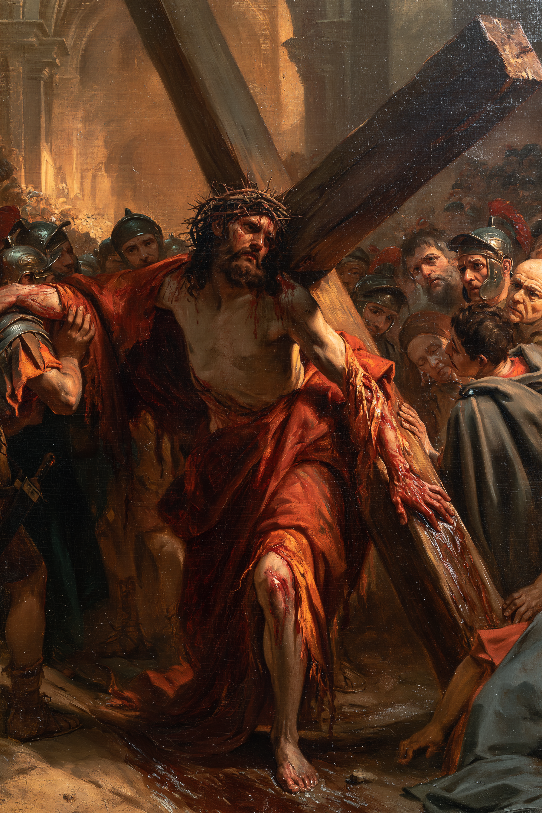 Le Chemin de croix — Rouge du sacrifice · Portrait n° 11 — aperçu de la finition sélectionnée