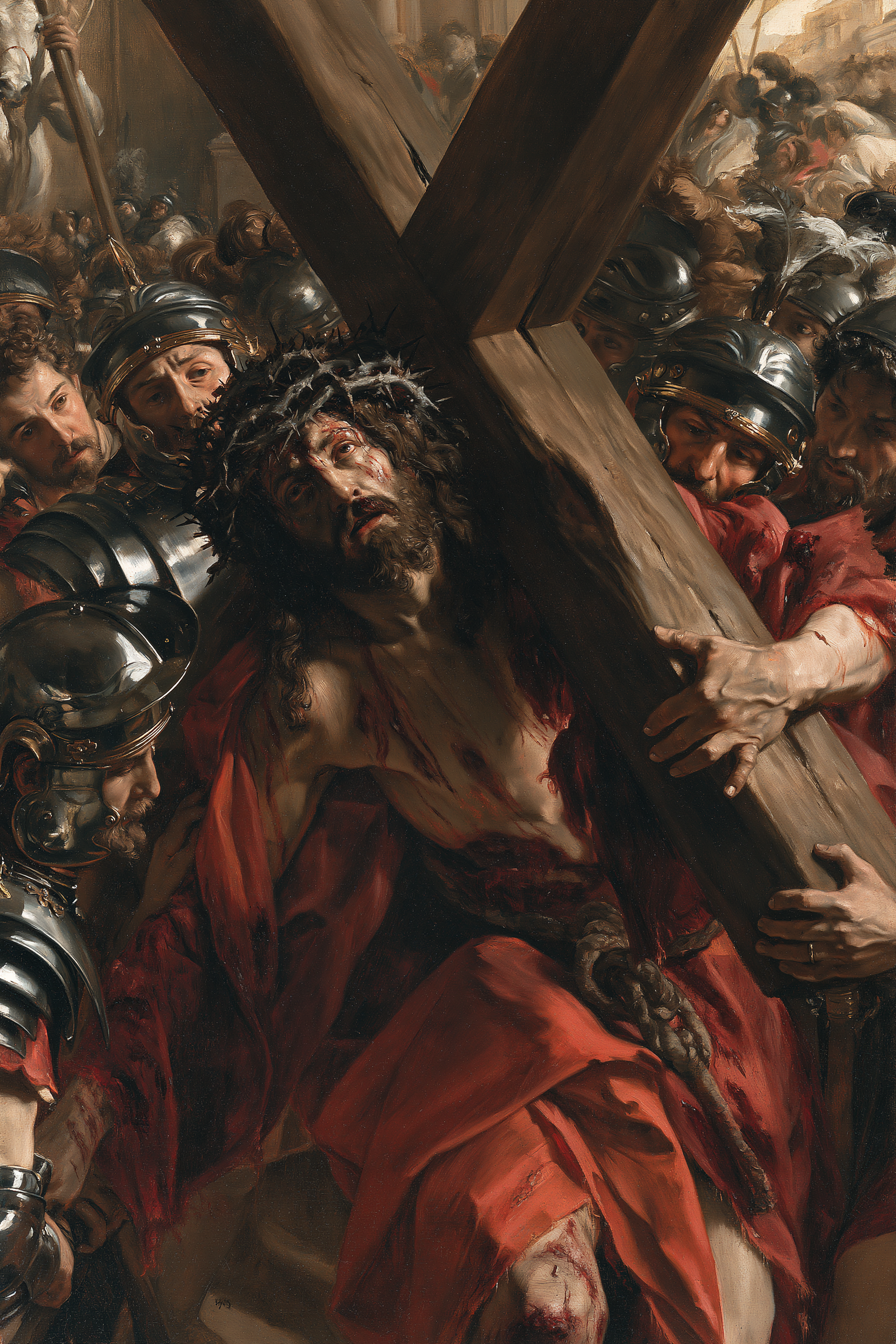 Le Chemin de croix — Rouge du sacrifice · Portrait n° 13 — aperçu de la finition sélectionnée