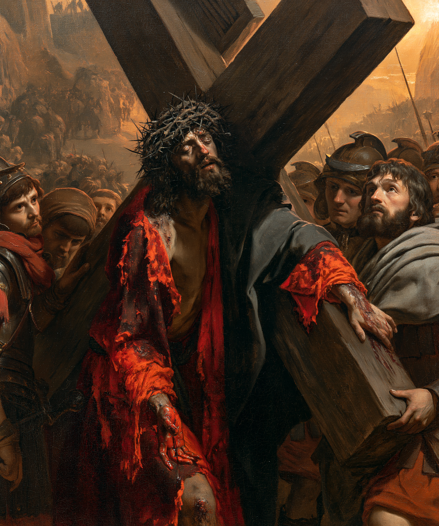 Le Chemin de croix — Rouge du sacrifice · Portrait n° 16
