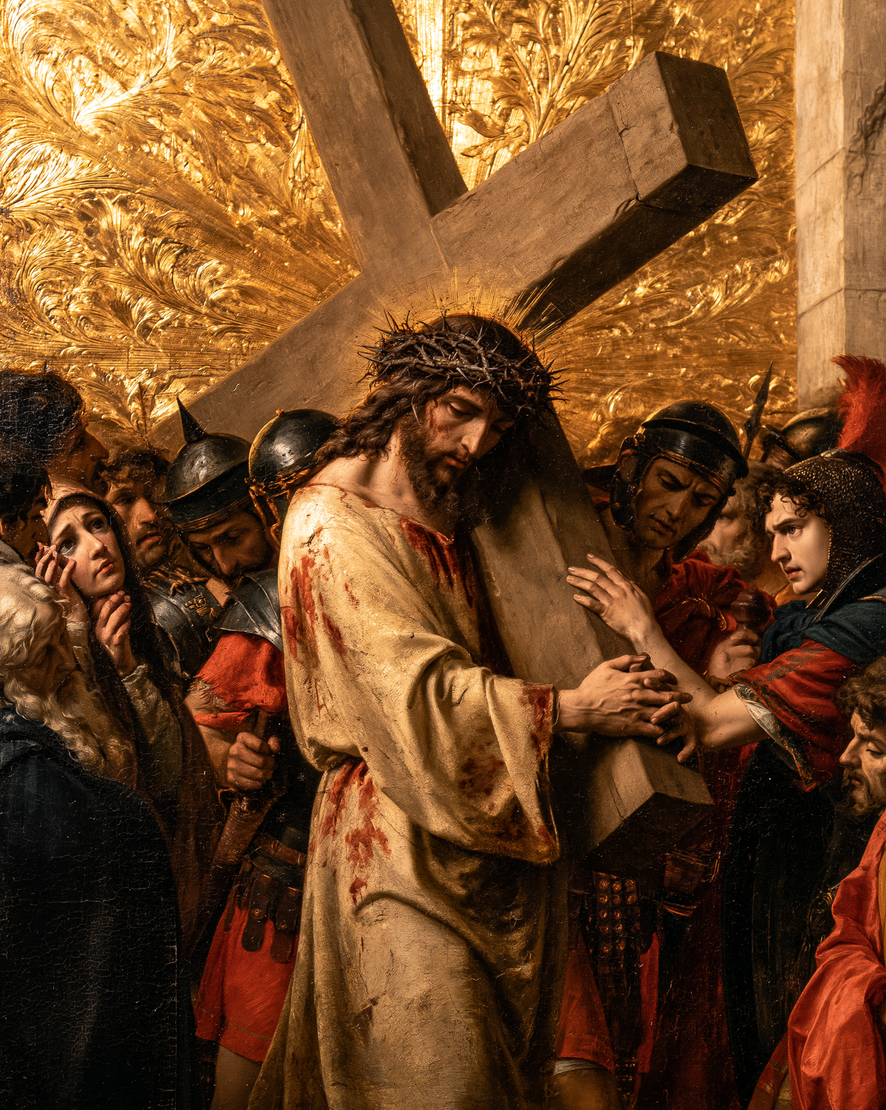 Le Chemin de croix — Sacré doré · Portrait n° 9 — aperçu de la finition sélectionnée