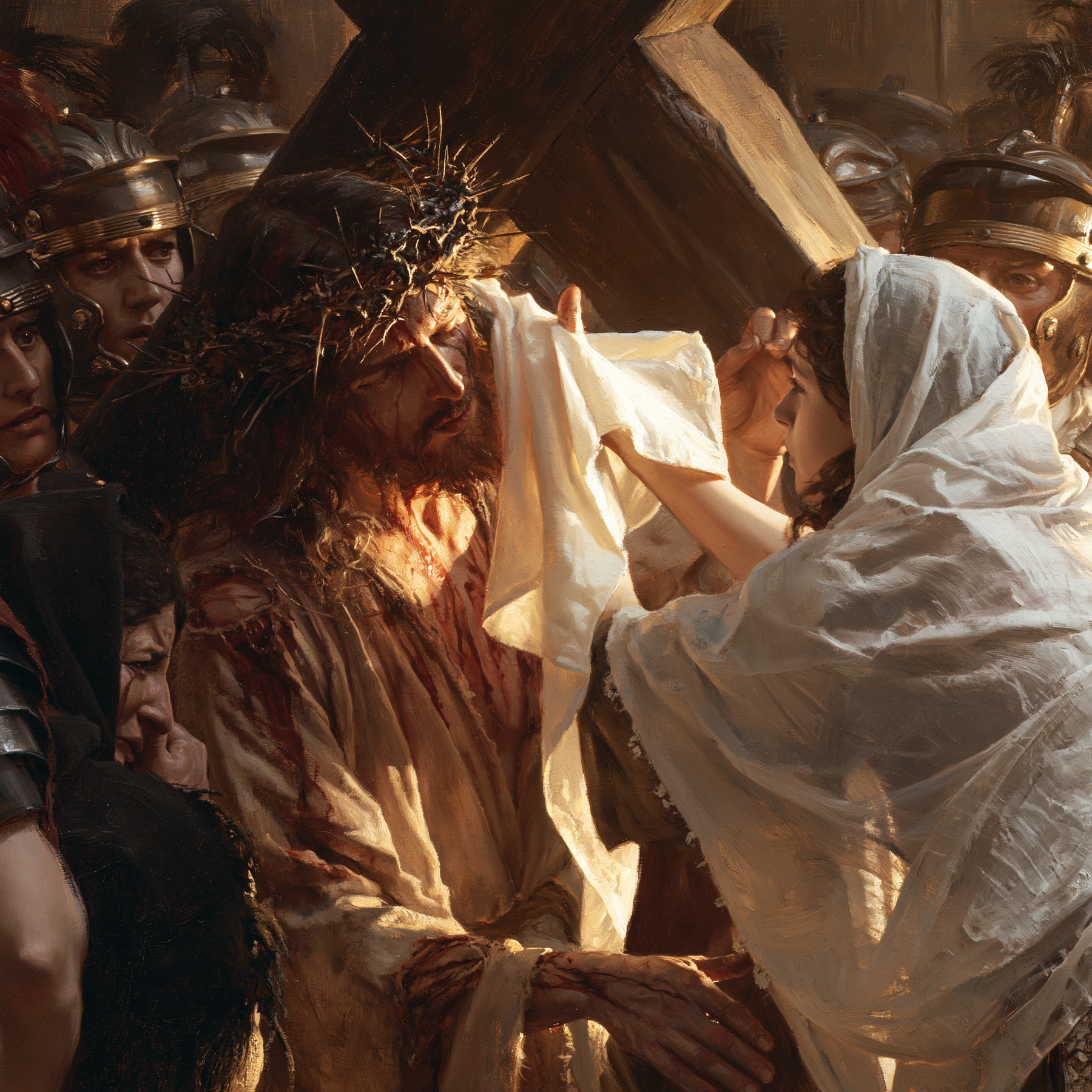 Le Chemin de croix — Véronique et le visage du Christ · Carré n° 2 — aperçu de la finition sélectionnée