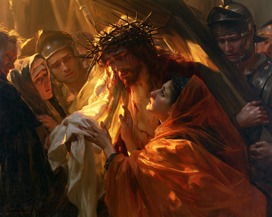 Le Chemin de croix — Véronique et le visage du Christ · Paysage n° 6
