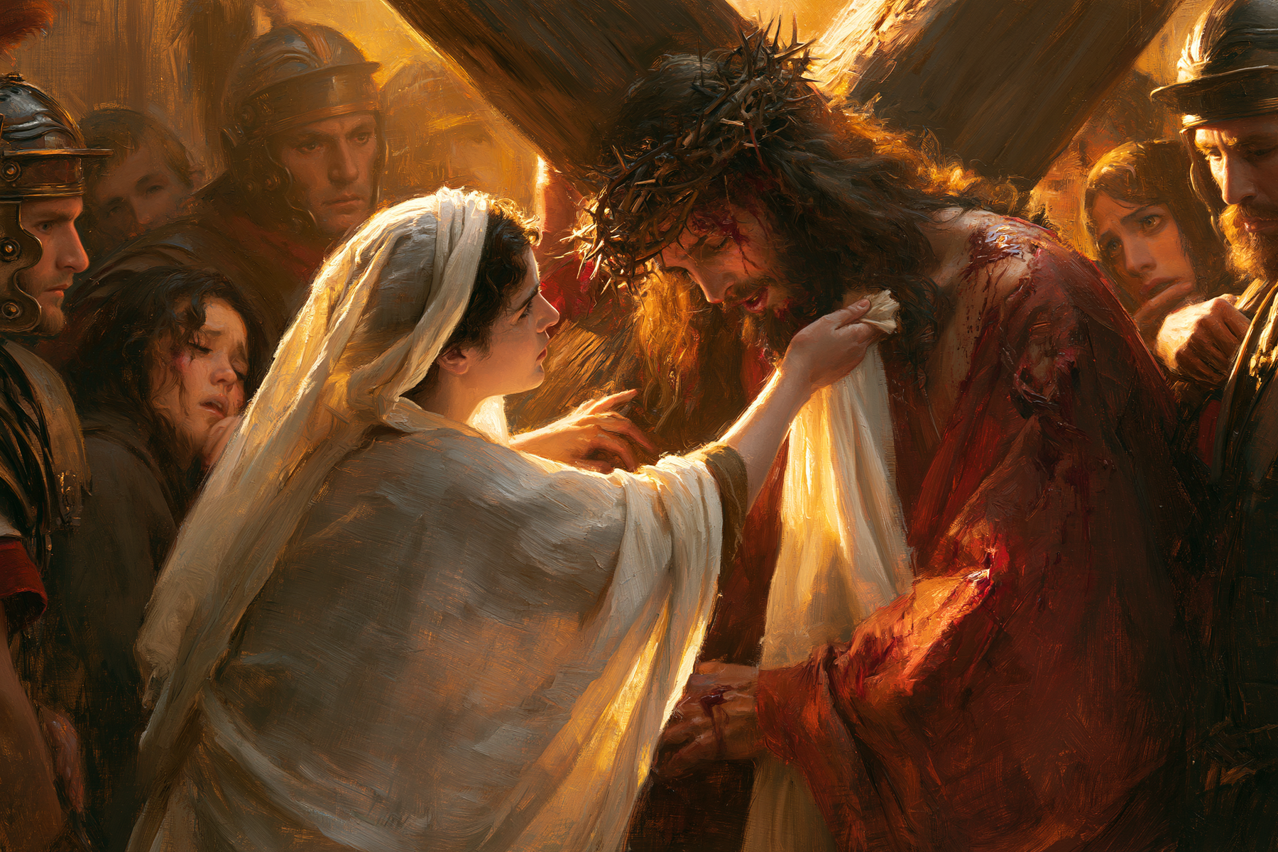 Le Chemin de croix — Véronique et le visage du Christ · Paysage n° 13 — aperçu de la finition sélectionnée