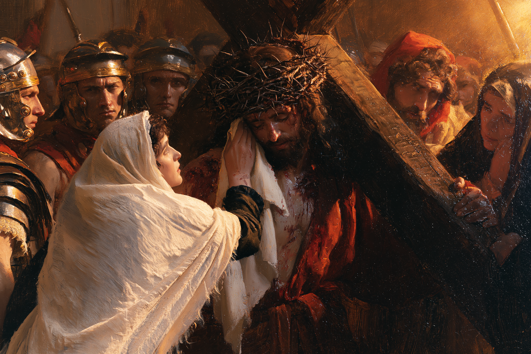 Le Chemin de croix — Véronique et le visage du Christ · Paysage n° 14 — aperçu de la finition sélectionnée