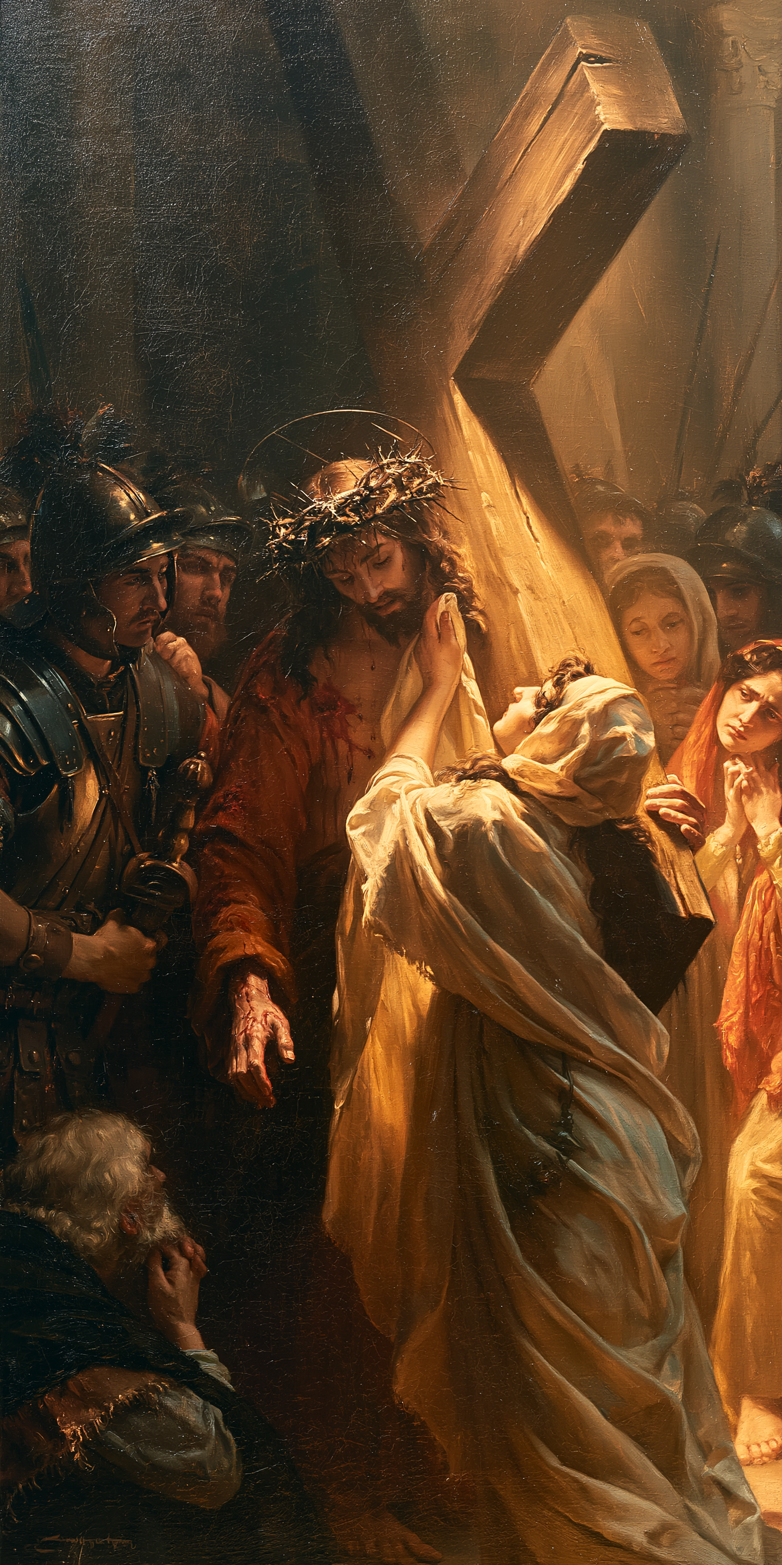 Le Chemin de croix — Véronique et le visage du Christ · Portrait n° 4 — aperçu de la finition sélectionnée