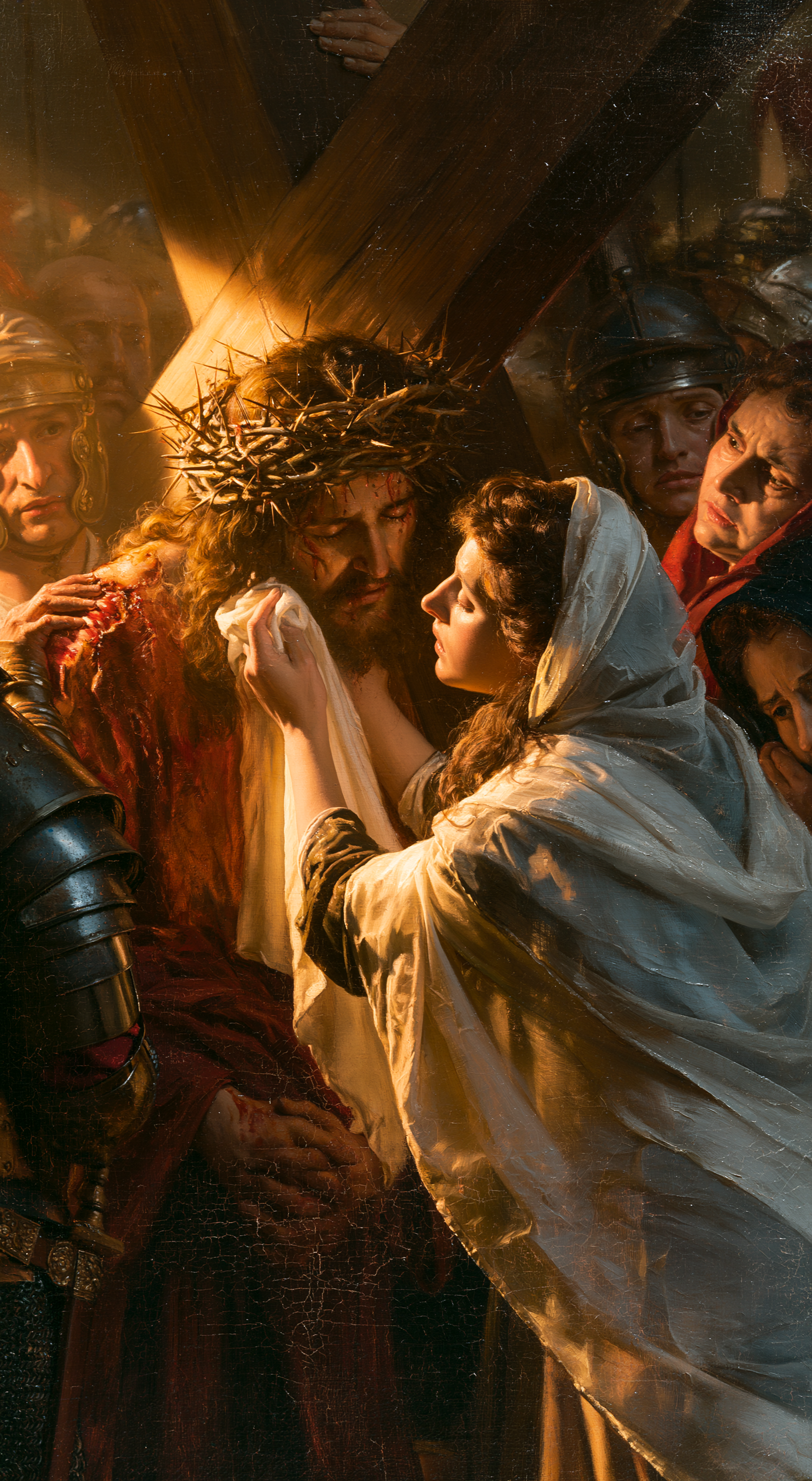 Le Chemin de croix — Véronique et le visage du Christ · Portrait n° 5 — aperçu de la finition sélectionnée