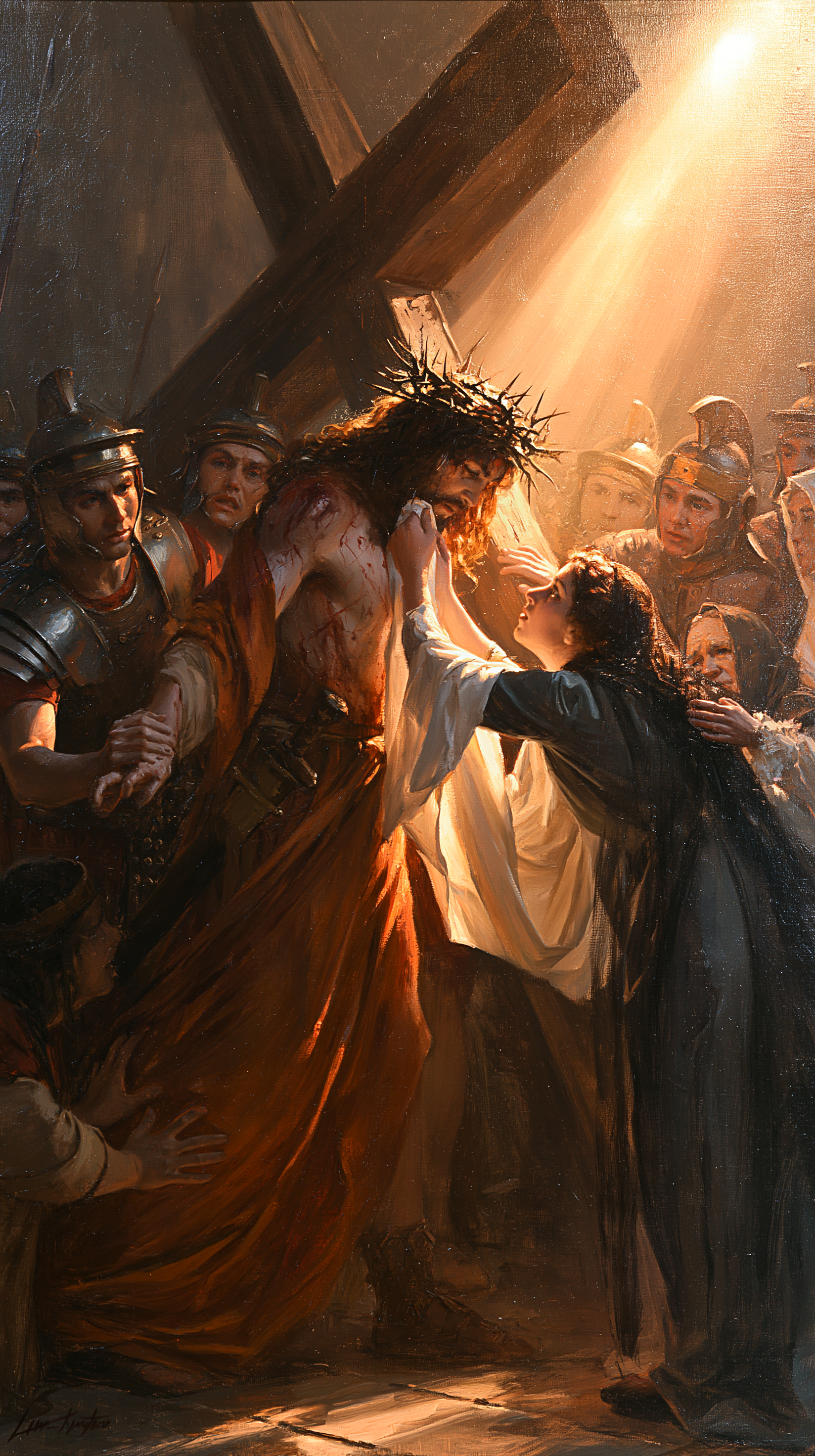 Le Chemin de croix — Véronique et le visage du Christ · Portrait n° 9 — aperçu de la finition sélectionnée