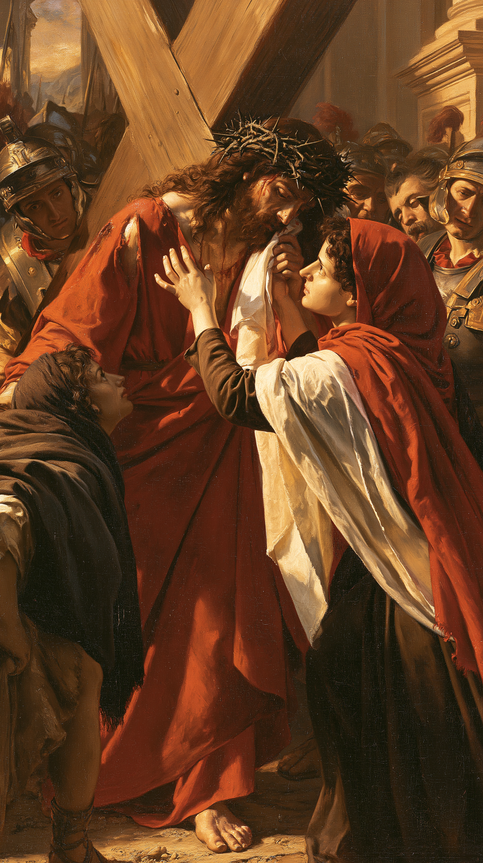 Le Chemin de croix — Véronique et le visage du Christ · Portrait n° 10 — aperçu de la finition sélectionnée
