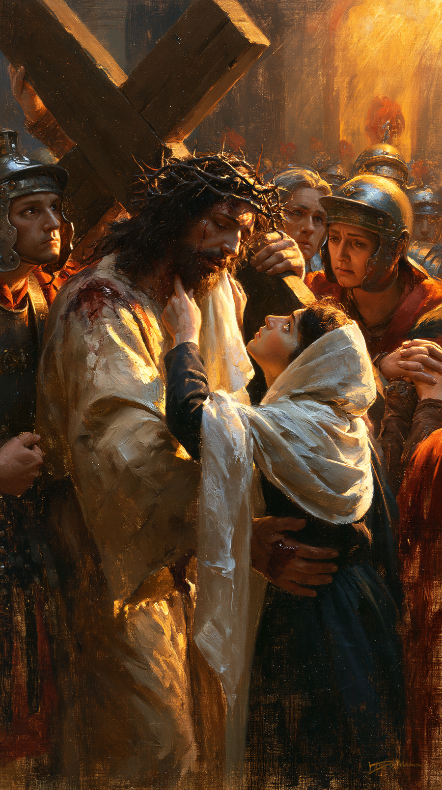 Le Chemin de croix — Véronique et le visage du Christ · Portrait n° 11