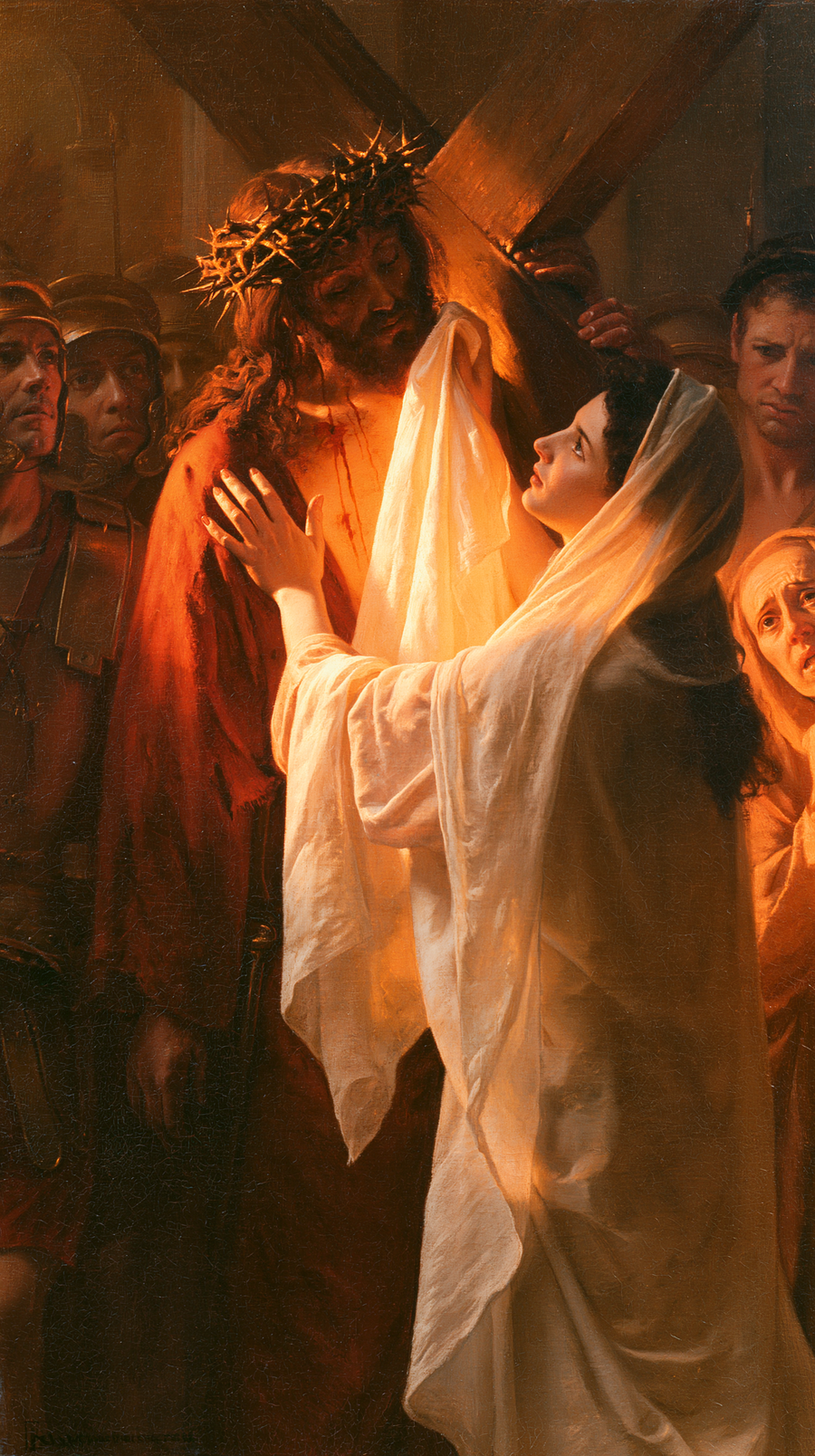Le Chemin de croix — Véronique et le visage du Christ · Portrait n° 12