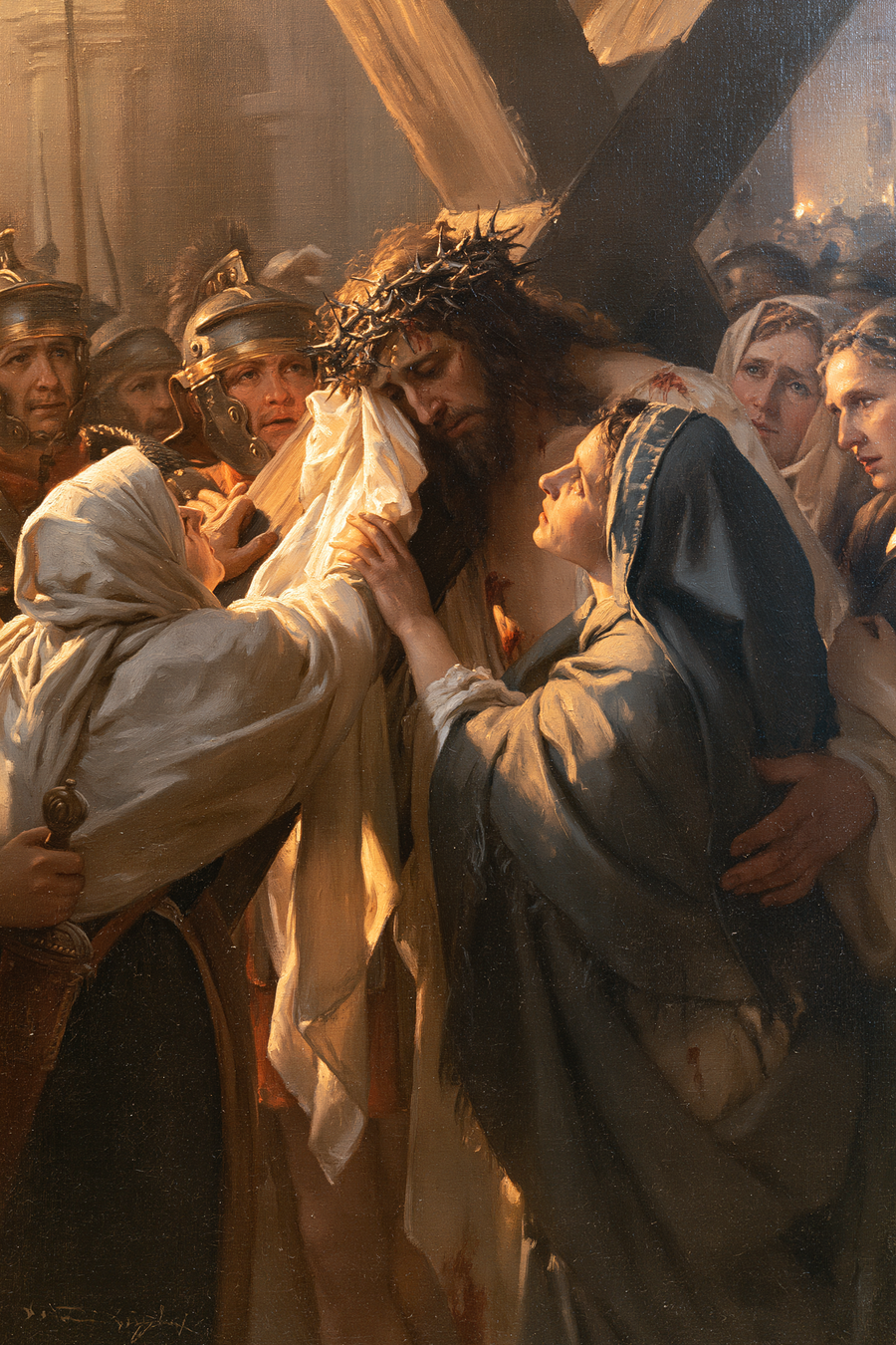 Le Chemin de croix — Véronique et le visage du Christ · Portrait n° 13