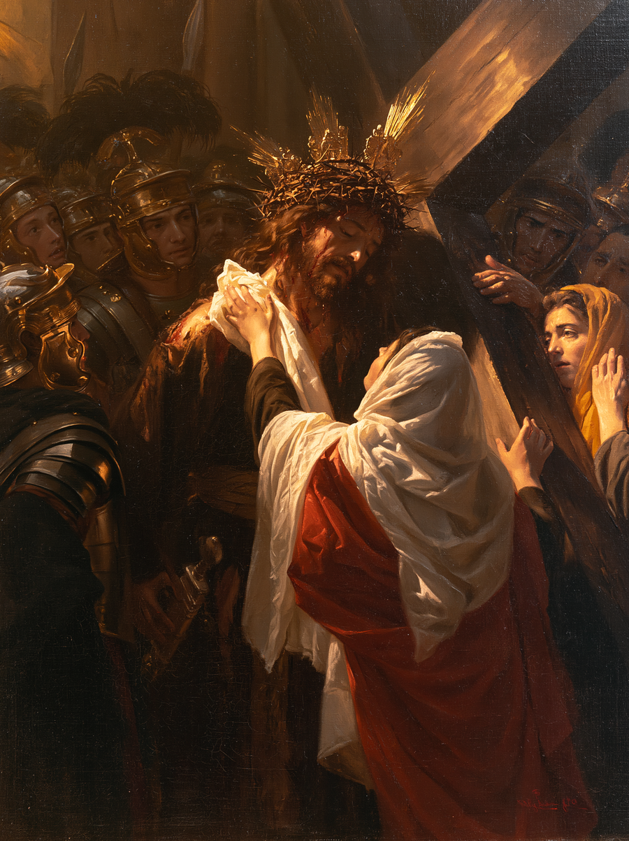 Le Chemin de croix — Véronique et le visage du Christ · Portrait n° 17