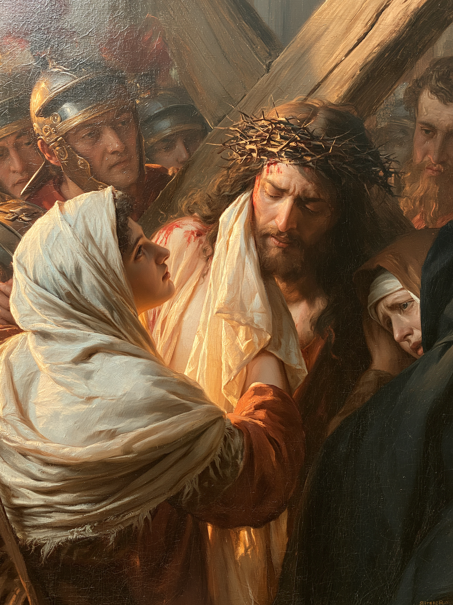 Le Chemin de croix — Véronique et le visage du Christ · Portrait n° 18