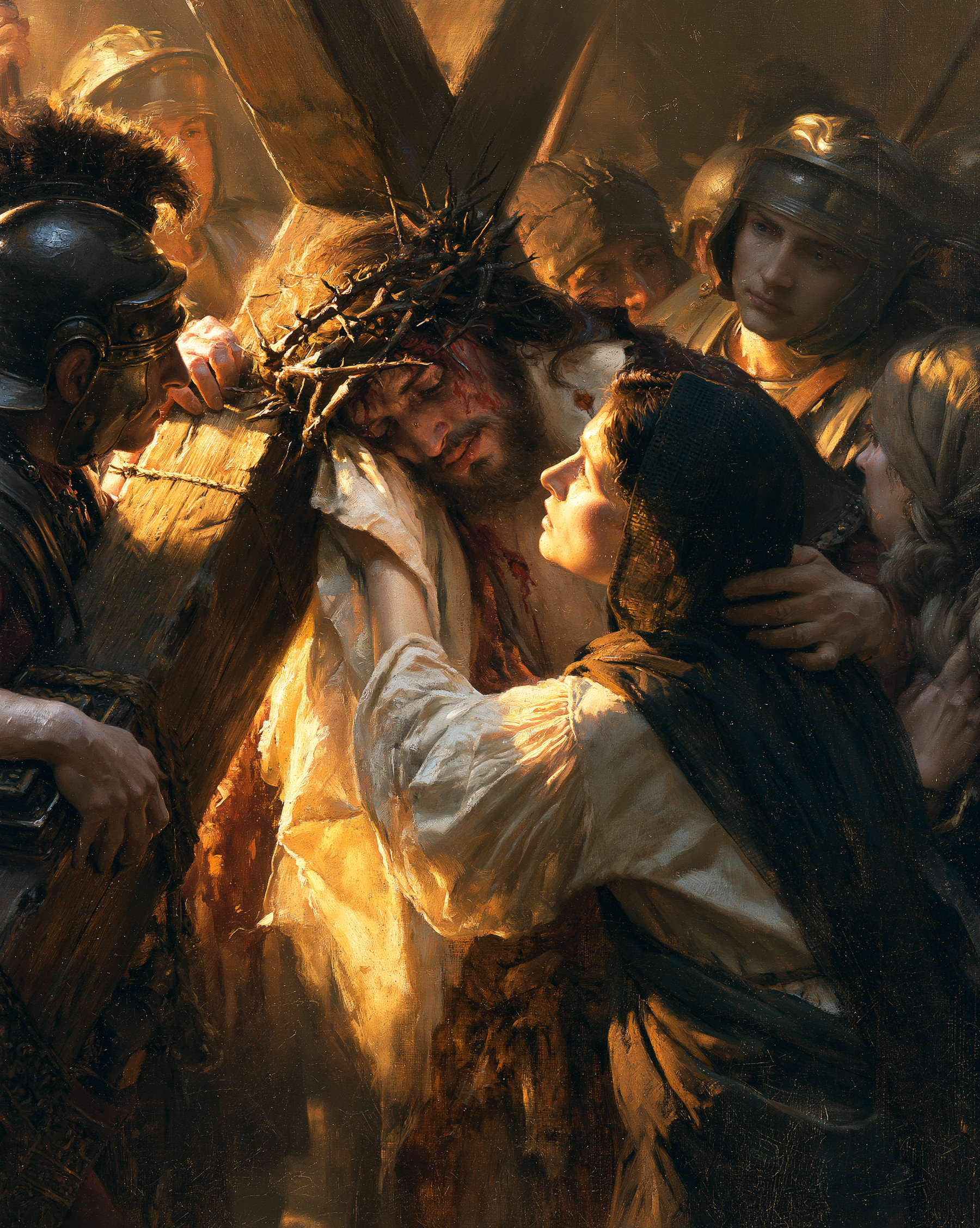 Le Chemin de croix — Véronique et le visage du Christ · Portrait n° 21 — aperçu de la finition sélectionnée