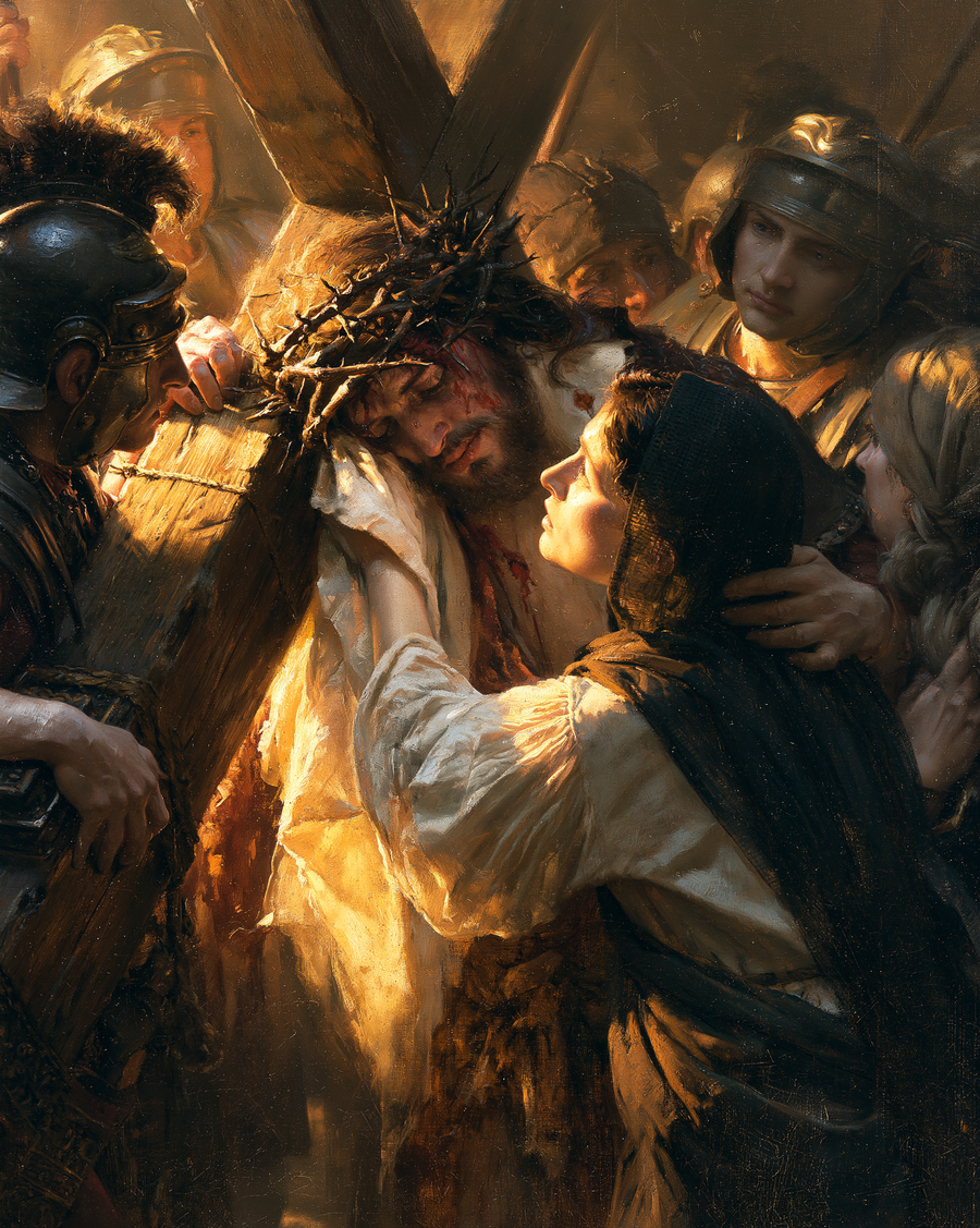 Le Chemin de croix — Véronique et le visage du Christ · Portrait n° 21