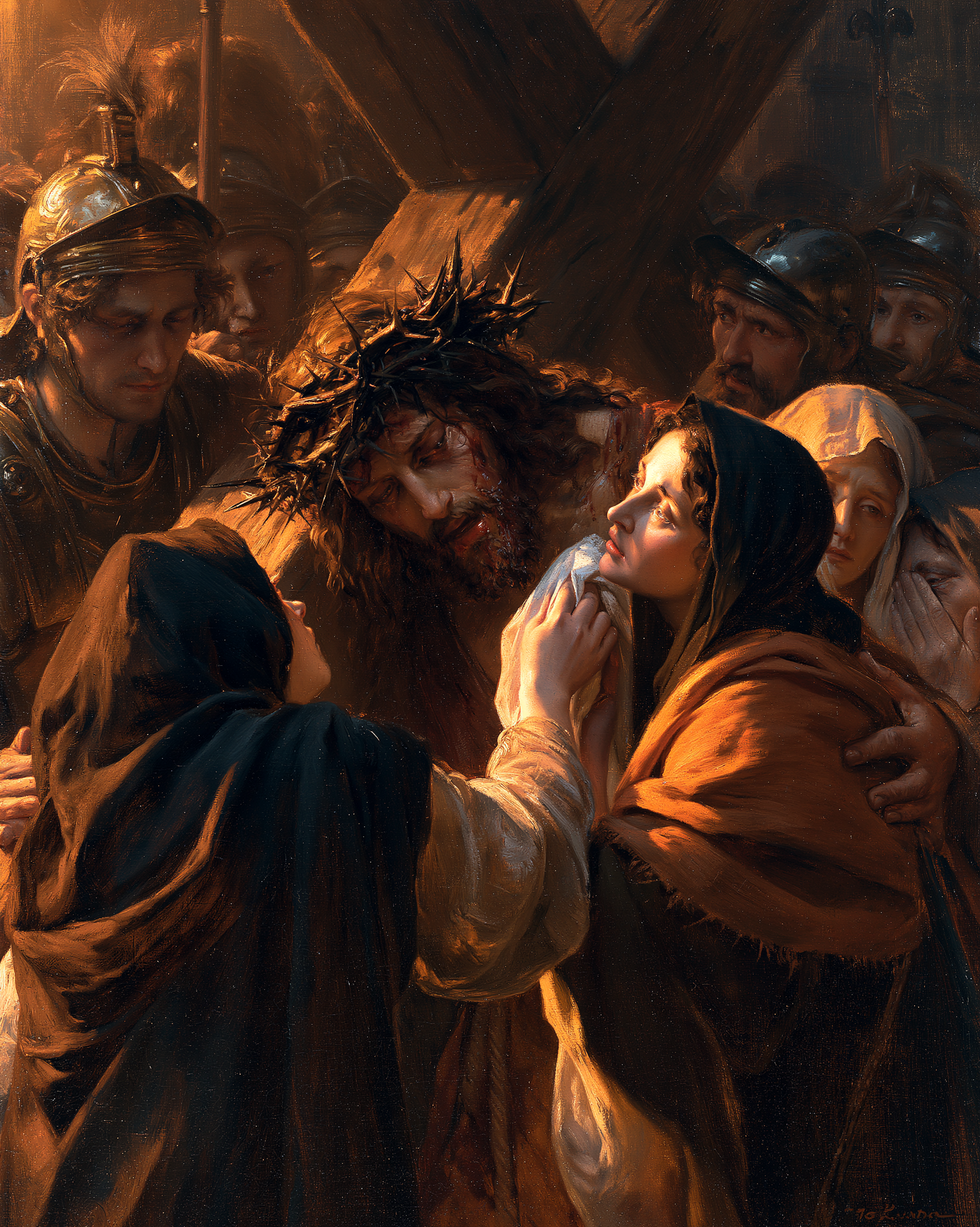 Le Chemin de croix — Véronique et le visage du Christ · Portrait n° 22 — aperçu de la finition sélectionnée