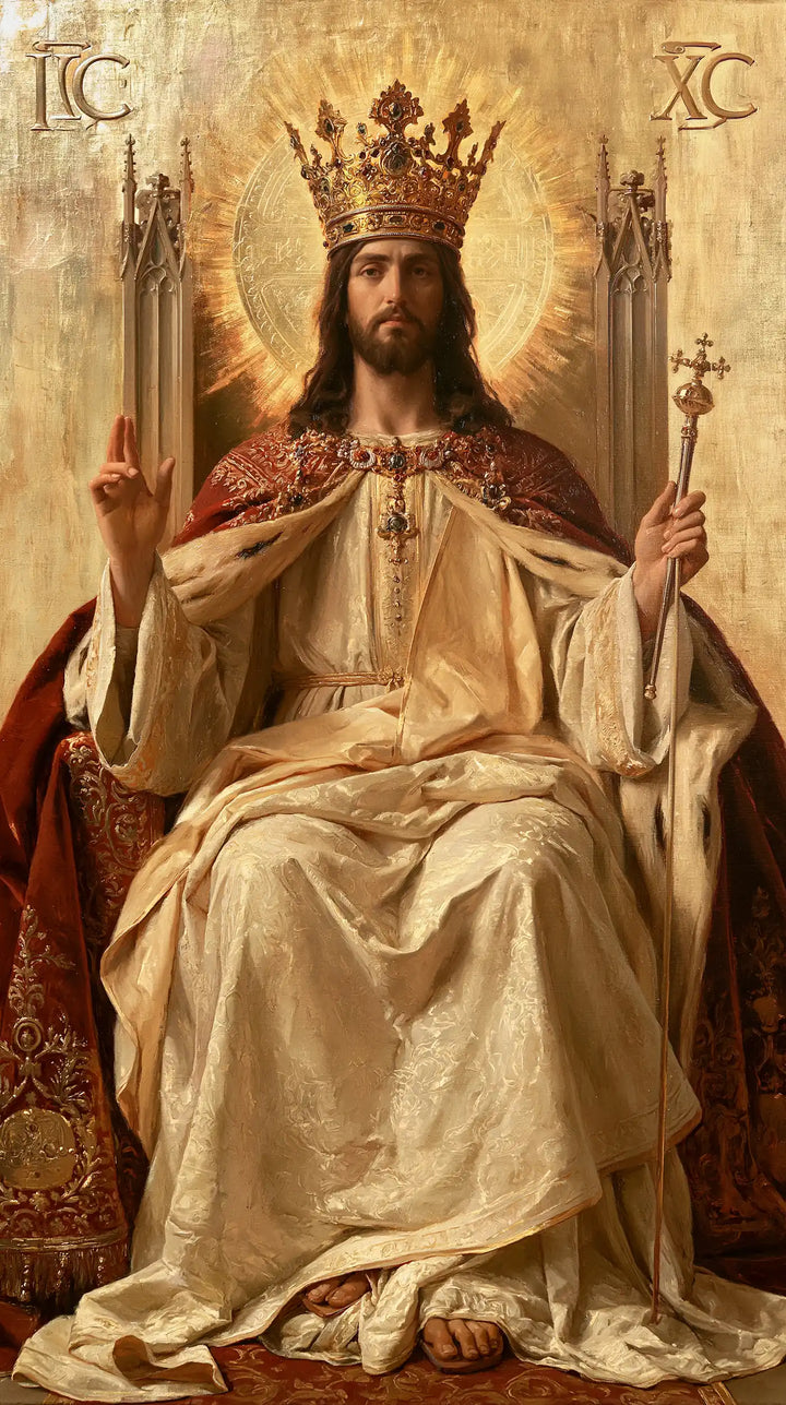 Jesus the King - Red, Ivory and Gold · Portrait n° 6