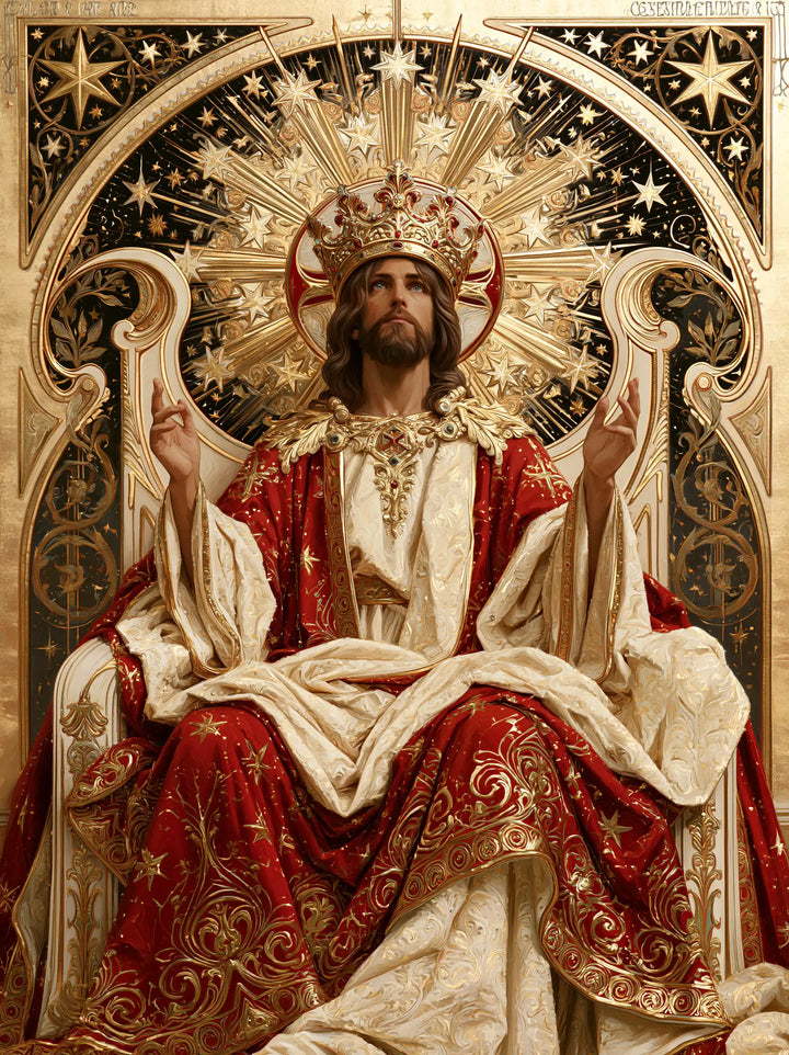 Jesus the King - Sacred Art Nouveau · Portrait n° 9