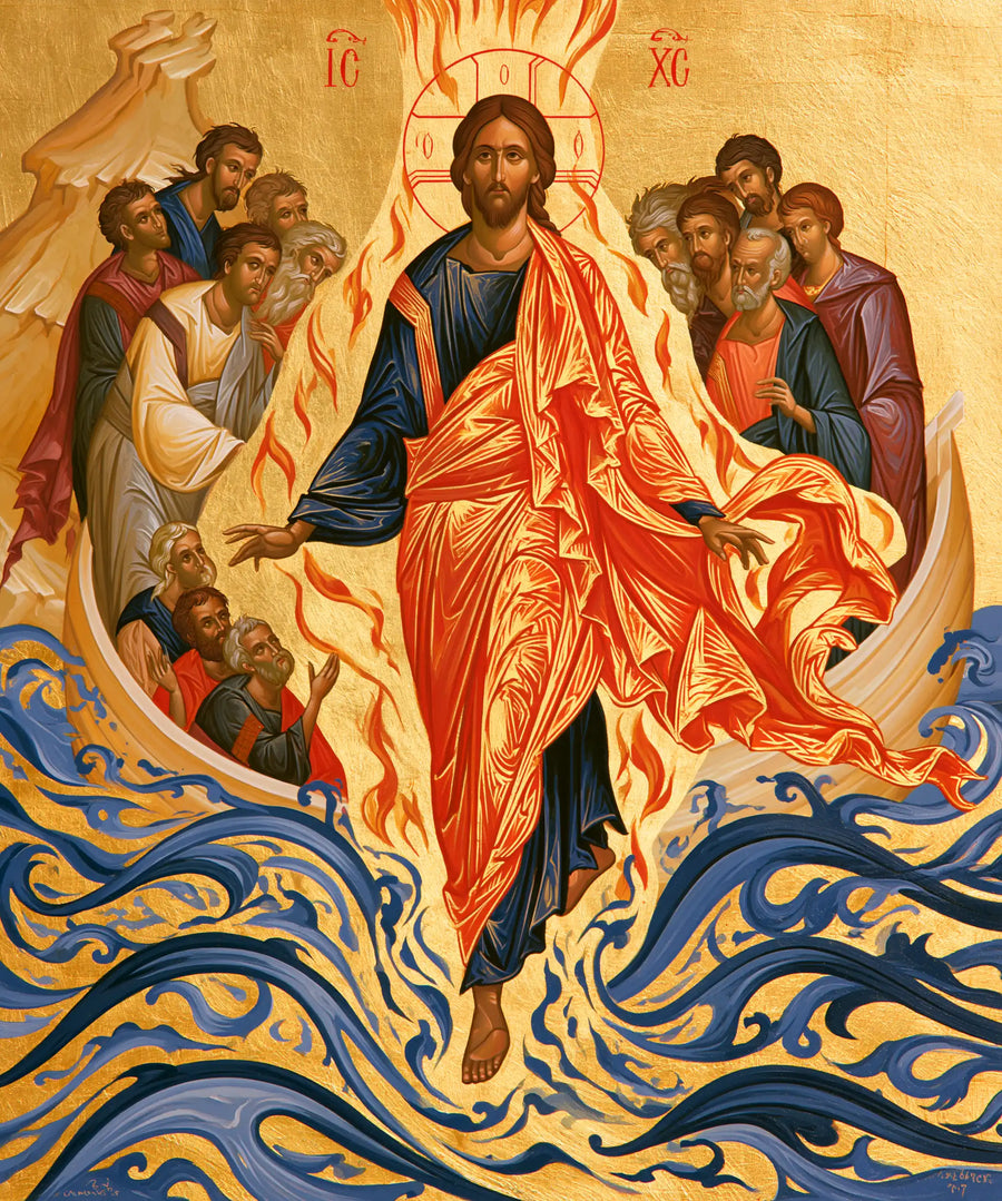 Jesus Walking on Water - Contemporary Byzantine · Portrait n° 29