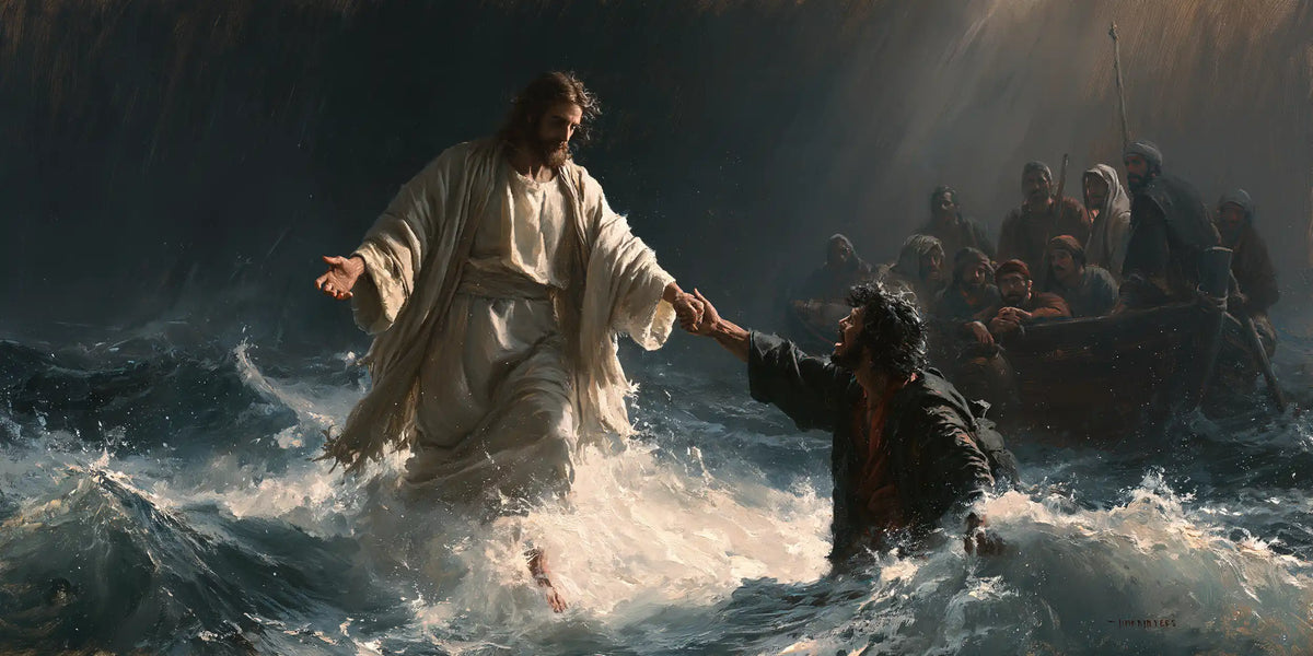 Jesus Walking on Water — The Light That Lifts amid Darkness