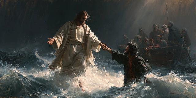 Jesus Walking on Water — The Light That Lifts amid Darkness