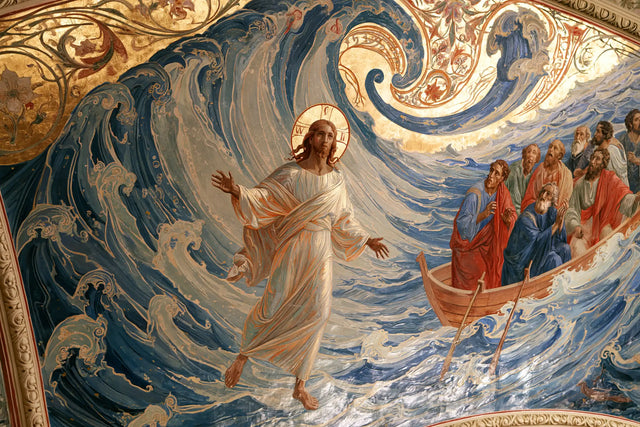 Jesus Walking on Water - Sacred Art Nouveau · Landscape n° 21