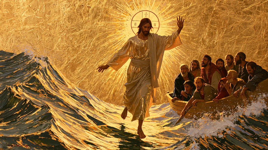 Jesus Walking on Water - Sacred Gold · Landscape n° 1