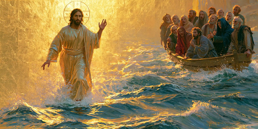 Jesus Walking on Water - Sacred Gold · Landscape n° 17