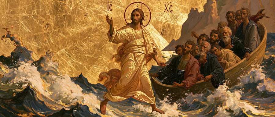 Jesus Walking on Water - Sacred Gold · Landscape n° 23