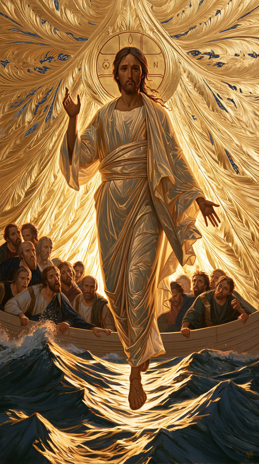 Jesus Walking on Water - Sacred Gold · Portrait n° 9