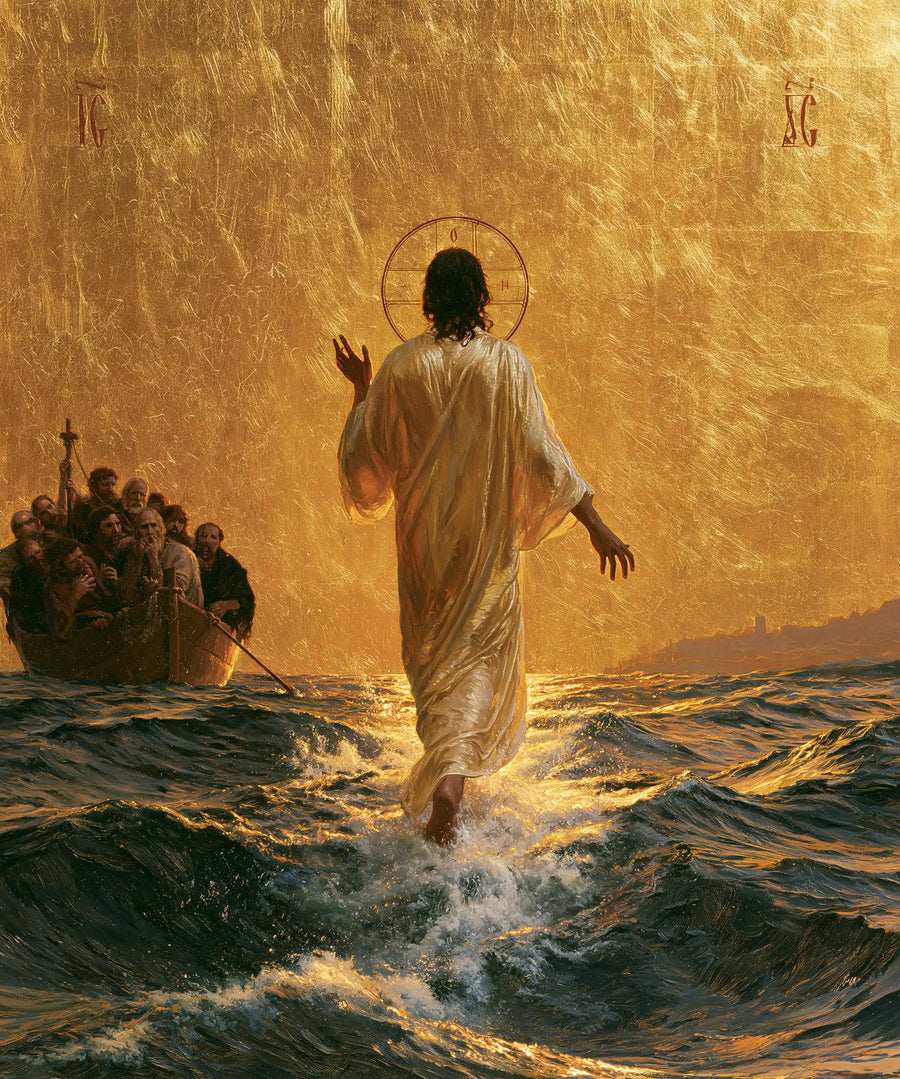 Jesus Walking on Water - Sacred Gold · Portrait n° 25