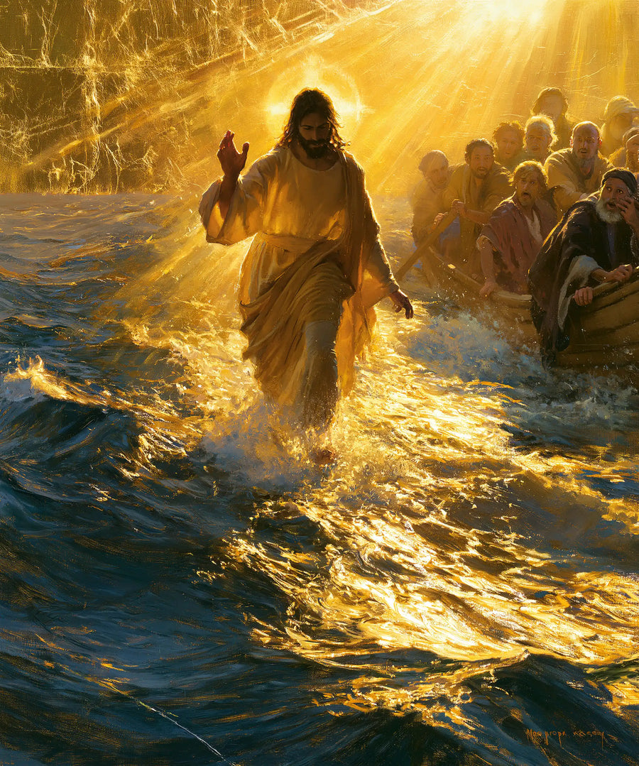 Jesus Walking on Water - Sacred Gold · Portrait n° 28