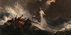 Jesus Walking on Water — Hands Reaching toward the Light