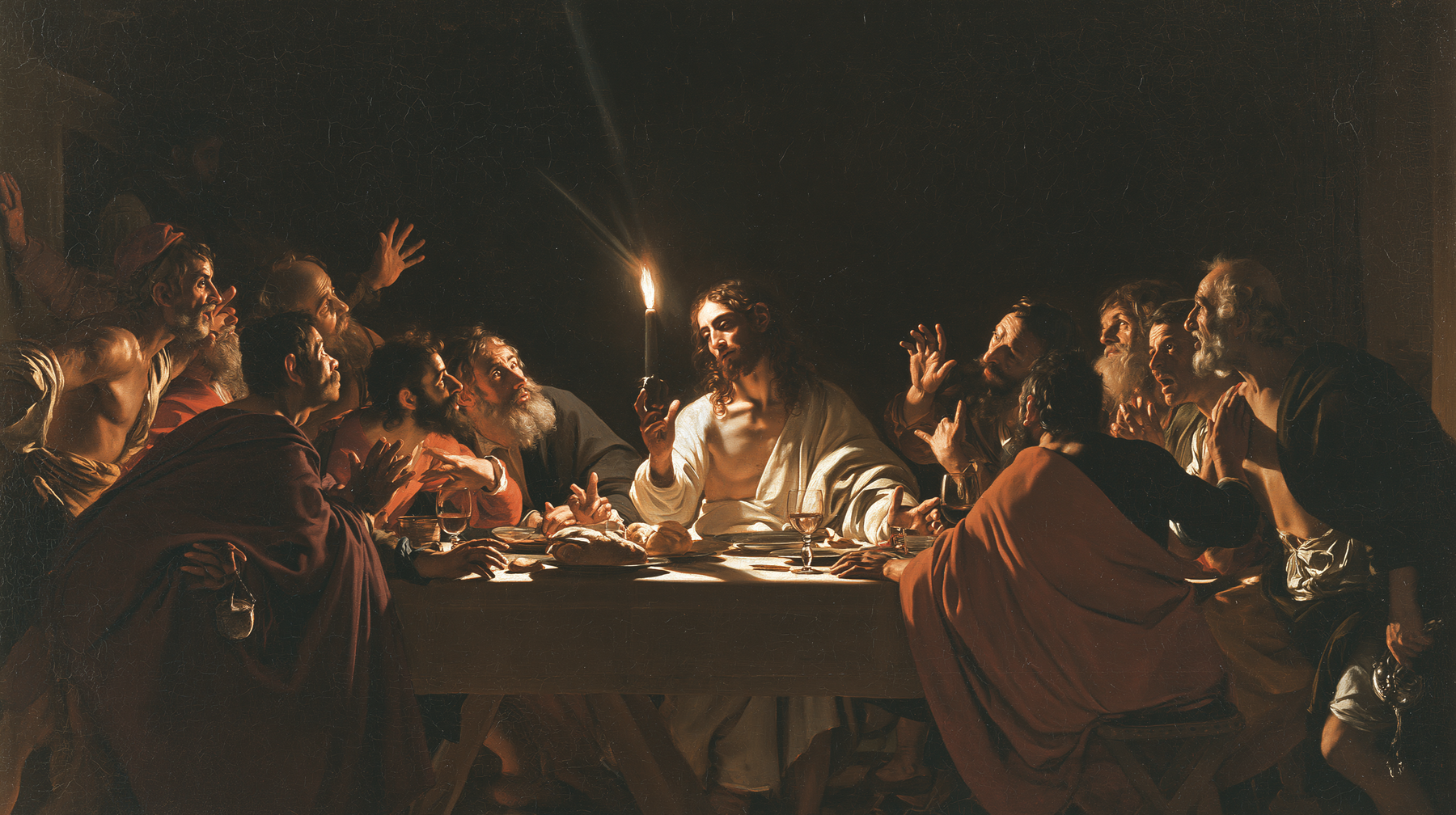 La Cène — Caravage — ténébrisme n° 1 — aperçu de la finition sélectionnée