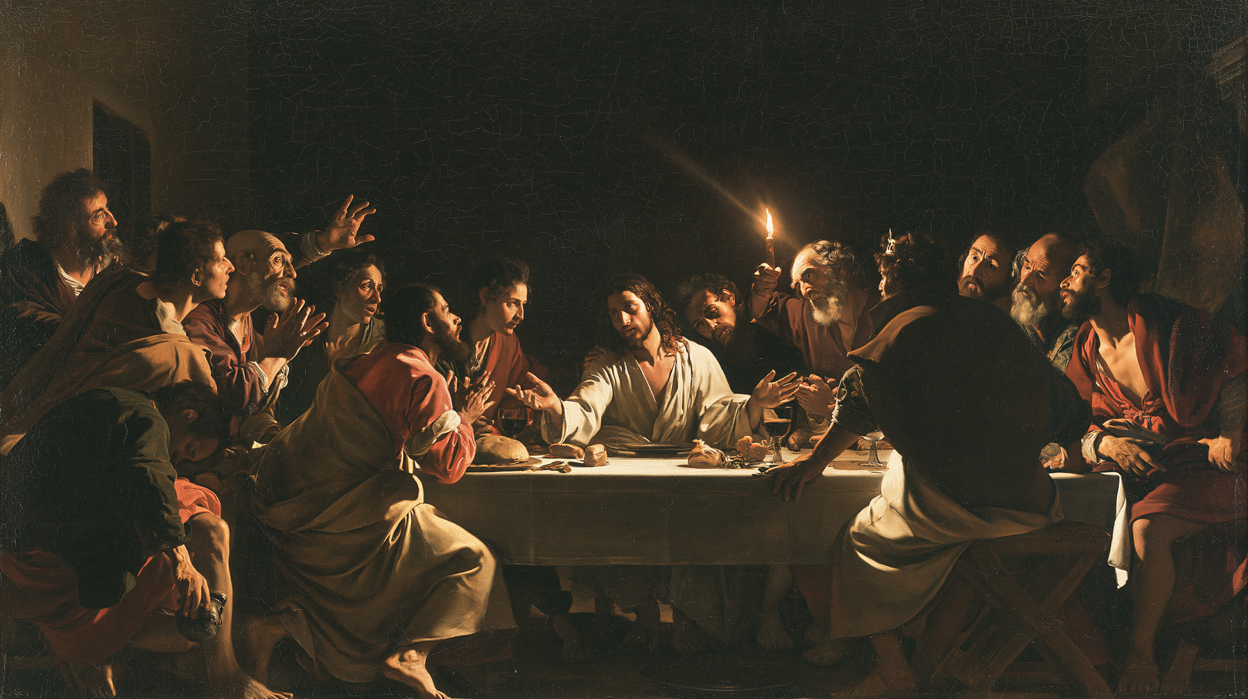 La Cène — Caravage — ténébrisme n° 2 — aperçu de la finition sélectionnée
