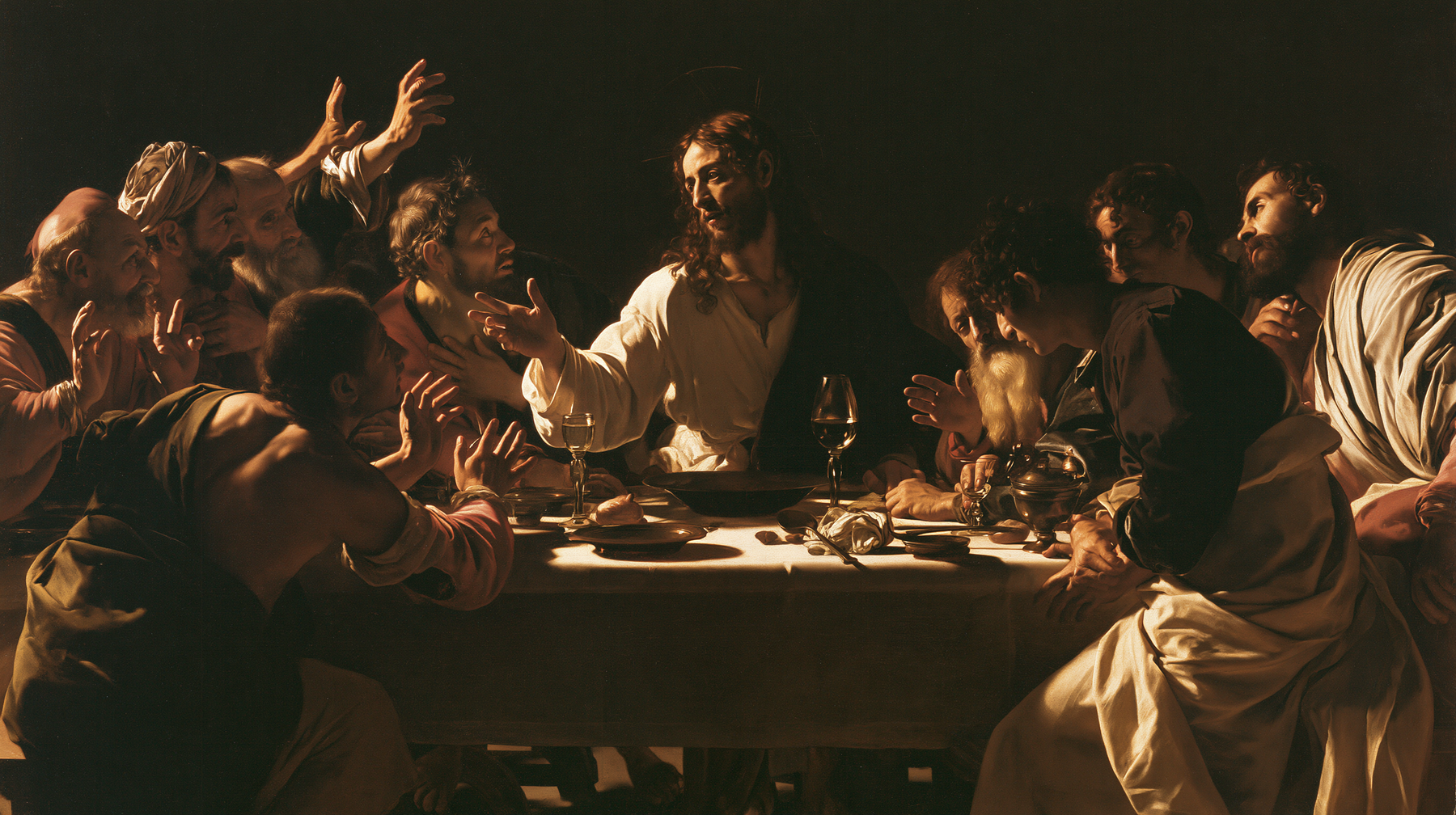 La Cène — Caravage — ténébrisme n° 4 — aperçu de la finition sélectionnée
