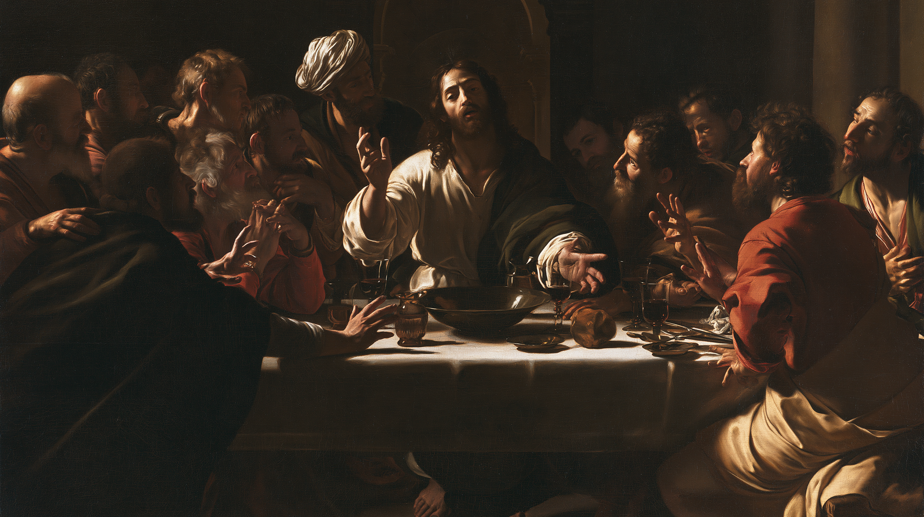La Cène — Caravage — ténébrisme n° 7 — aperçu de la finition sélectionnée