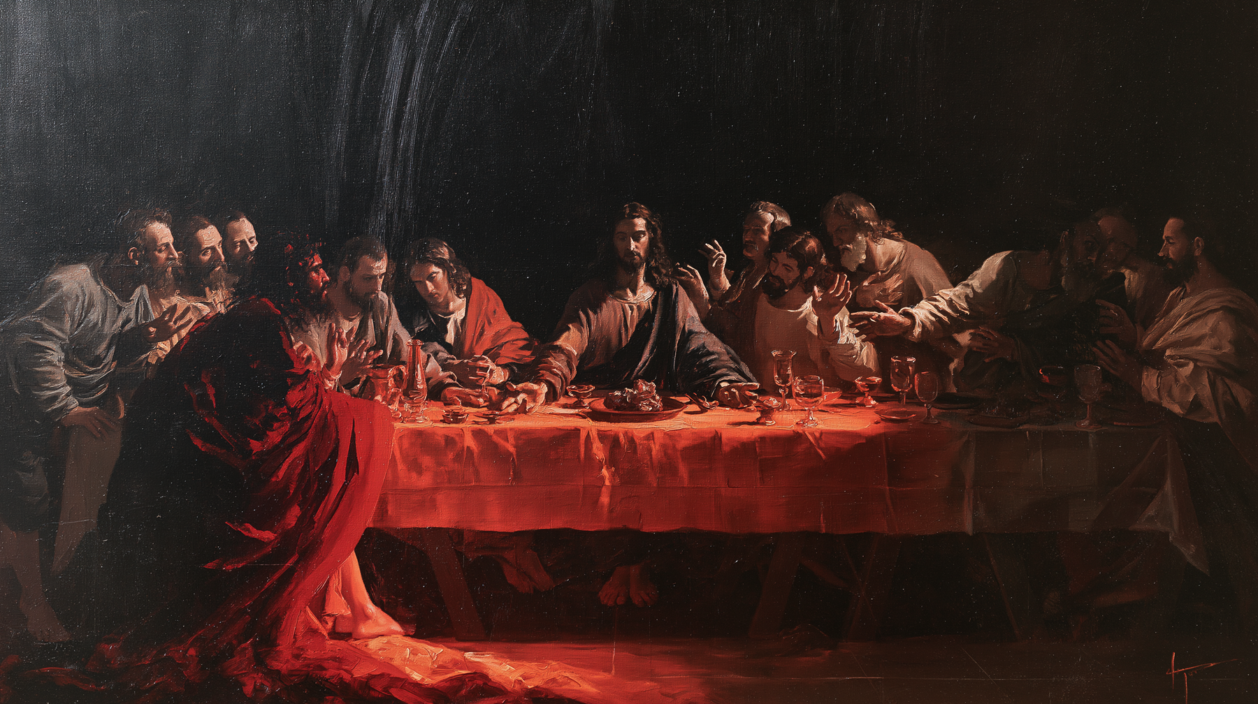 La Cène — Rouge du sacrifice n° 2 — aperçu de la finition sélectionnée