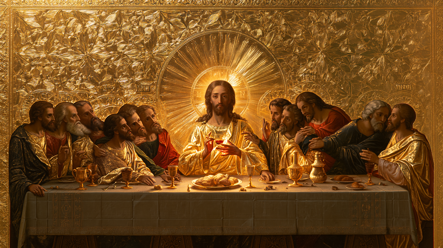 La Cène — Sacré doré n° 18 — aperçu de la finition sélectionnée