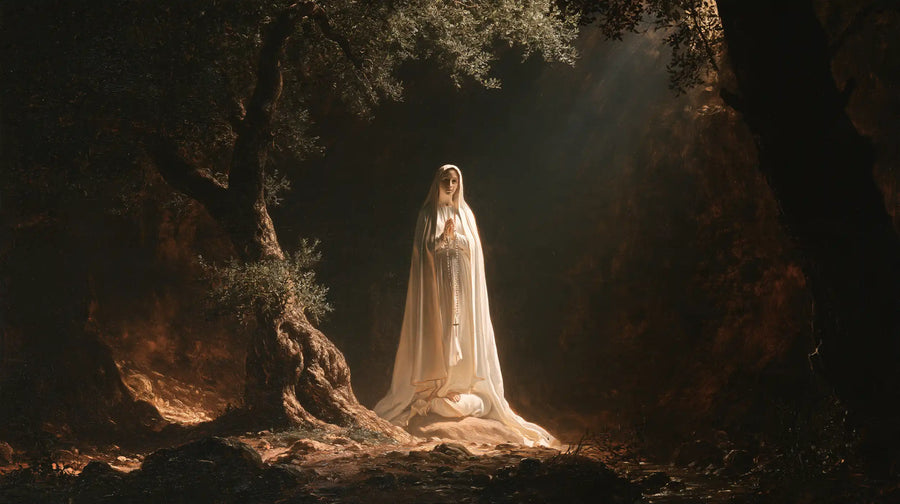 Our Lady of Fatima – Caravaggio Tenebrism · Landscape no. 5