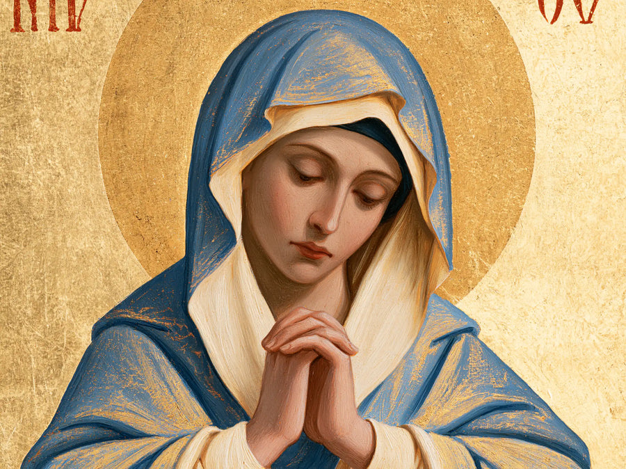 Virgin Mary in Prayer - Contemporary Byzantine · Landscape n° 2