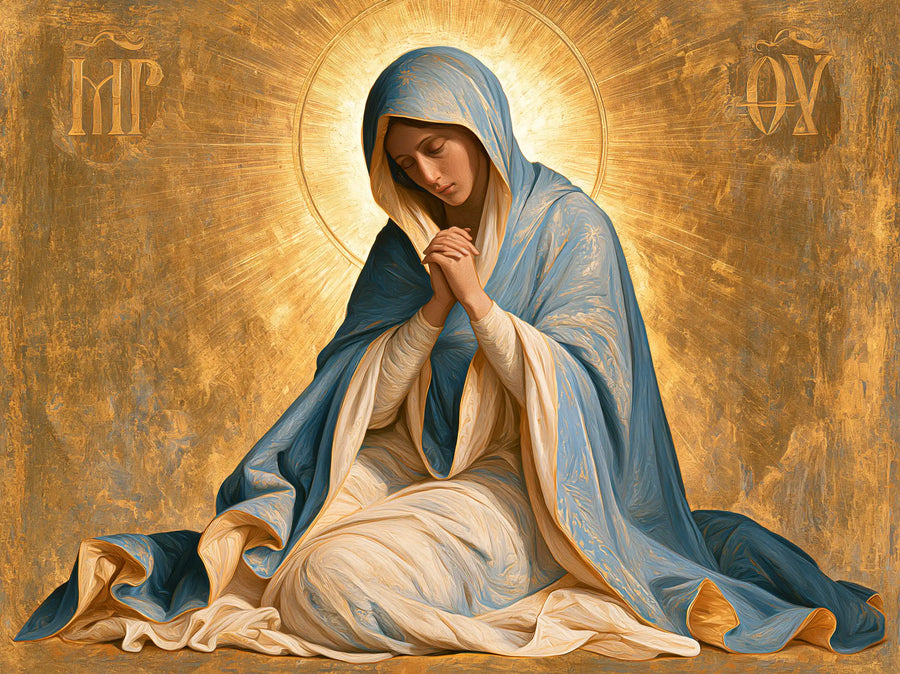 Virgin Mary in Prayer - Contemporary Byzantine · Landscape n° 8