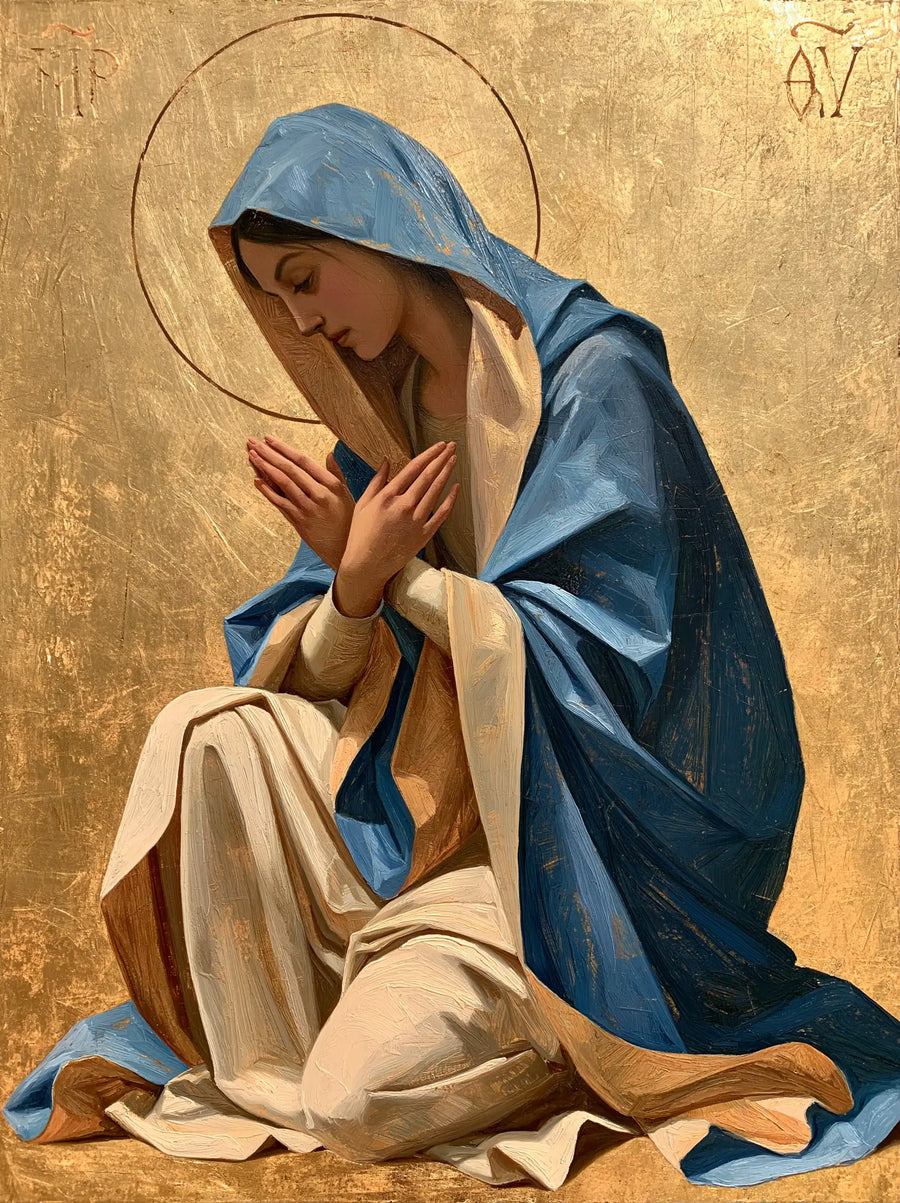 Virgin Mary in Prayer - Contemporary Byzantine · Portrait n° 34