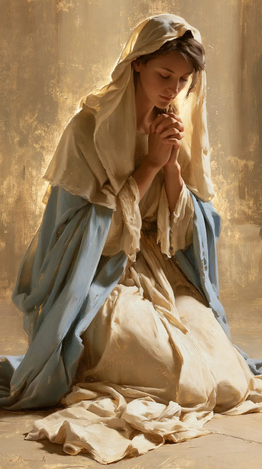 Virgin Mary in Prayer - Mary in Divine Light · Portrait n° 1