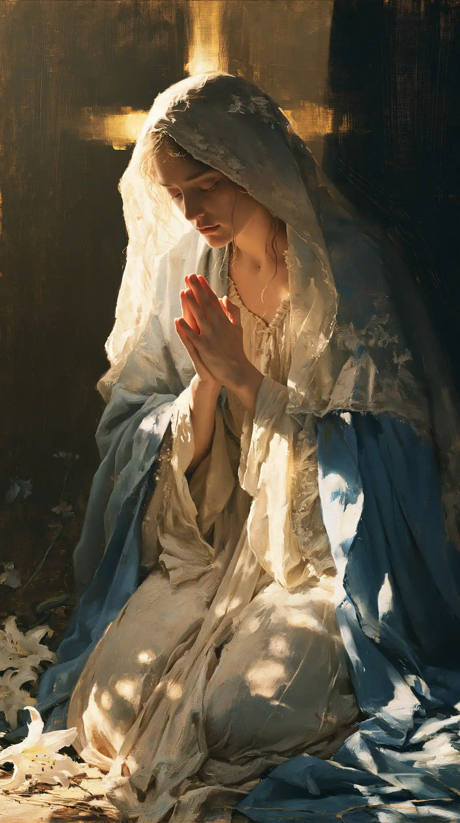 Virgin Mary in Prayer - Symbolist · Portrait n° 3
