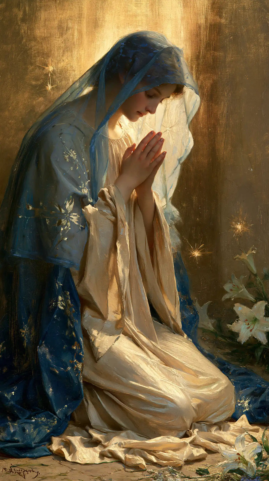 Virgin Mary in Prayer - Symbolist · Portrait n° 7