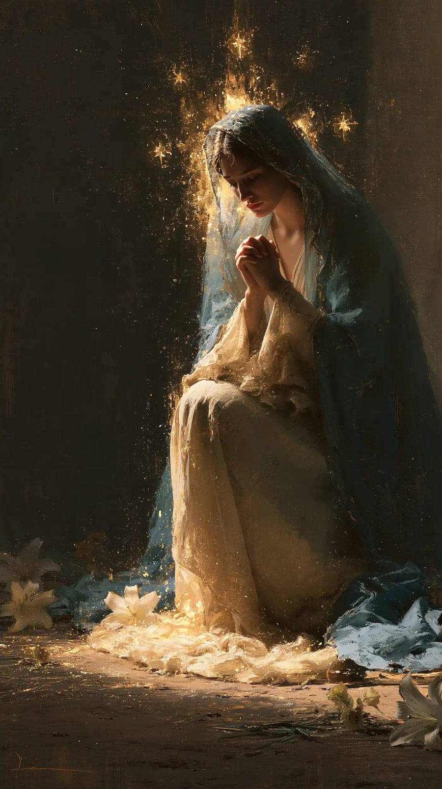 Virgin Mary in Prayer - Symbolist · Portrait n° 32